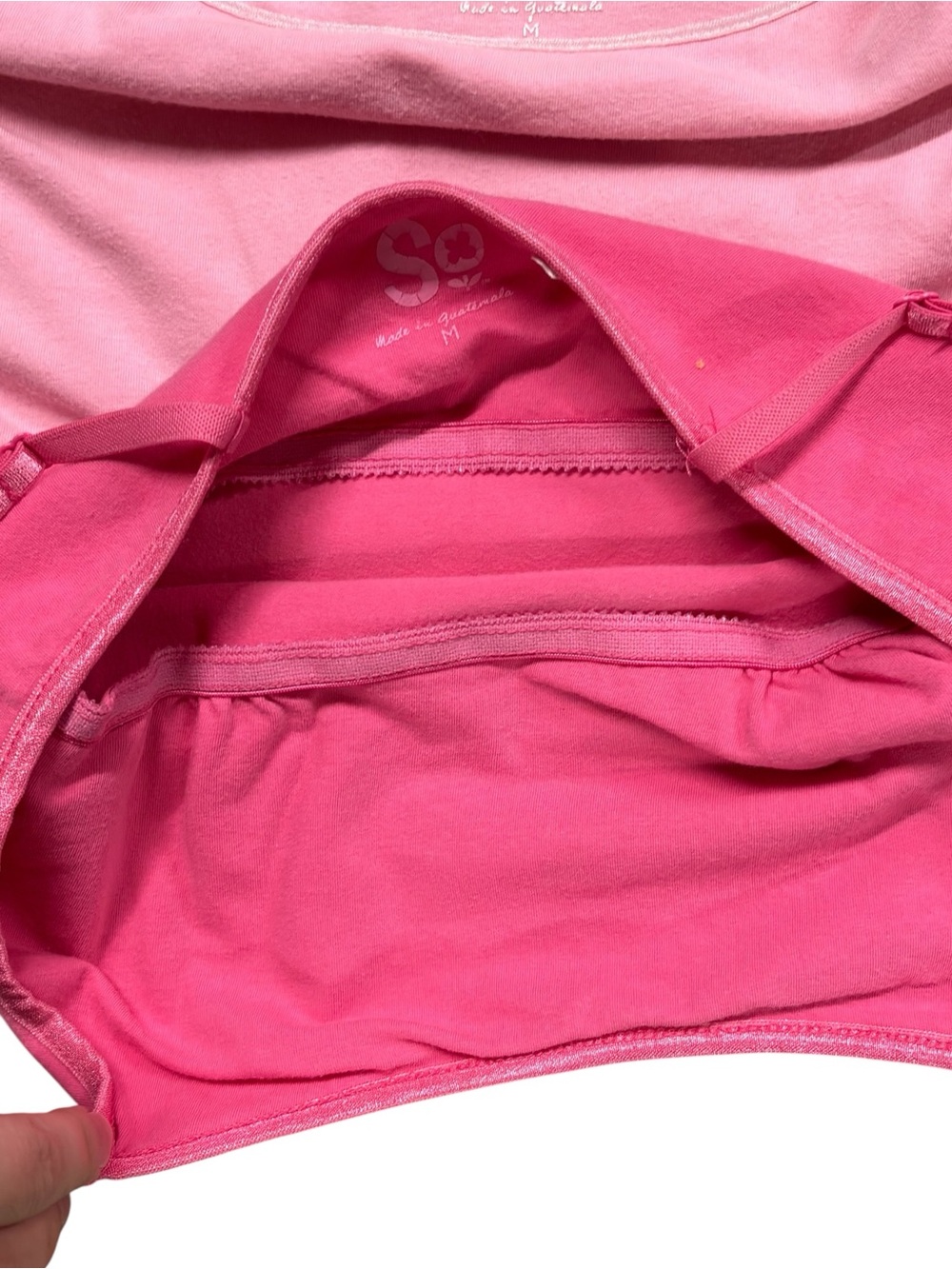 So | Set of 2 Y2K Pink Layering Camis with Built In Shelf Bras - Picture 4 of 5